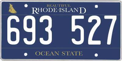 RI license plate 693527
