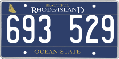 RI license plate 693529
