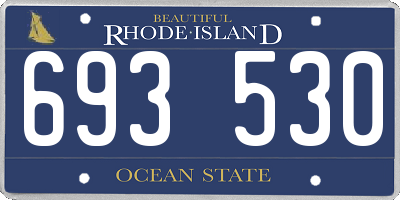 RI license plate 693530