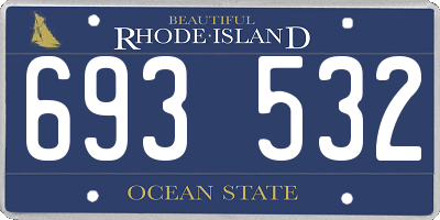 RI license plate 693532