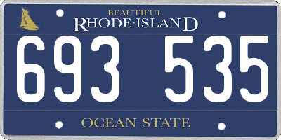 RI license plate 693535