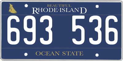 RI license plate 693536