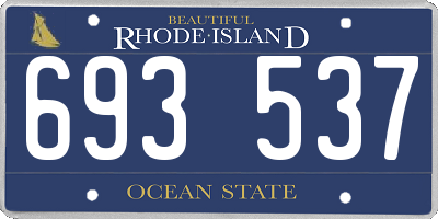 RI license plate 693537