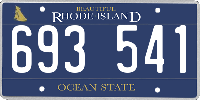 RI license plate 693541