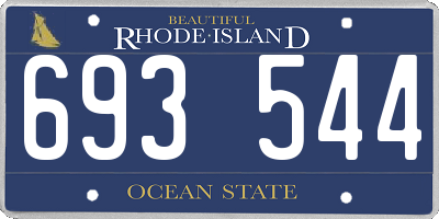 RI license plate 693544