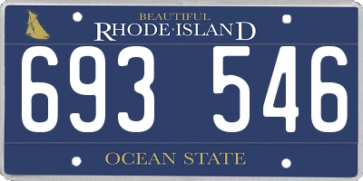 RI license plate 693546
