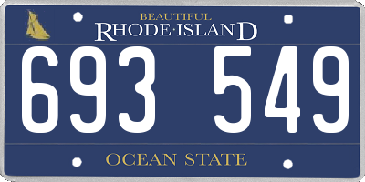 RI license plate 693549