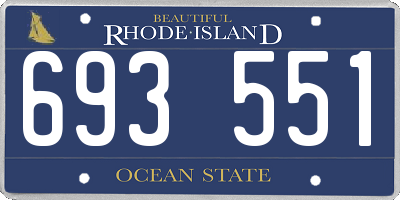 RI license plate 693551