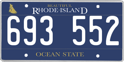 RI license plate 693552