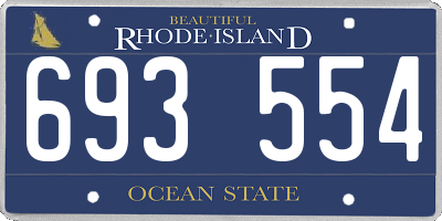 RI license plate 693554