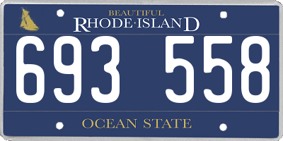 RI license plate 693558