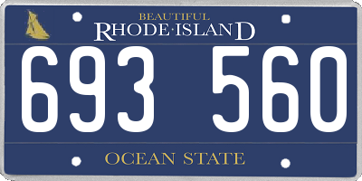 RI license plate 693560