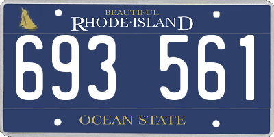 RI license plate 693561