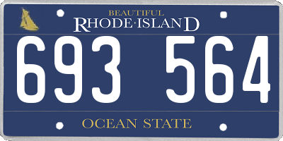 RI license plate 693564