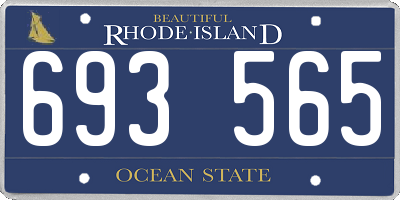 RI license plate 693565