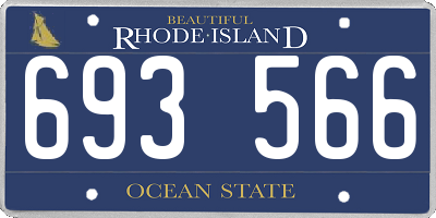 RI license plate 693566