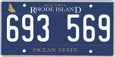 RI license plate 693569