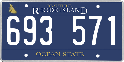 RI license plate 693571