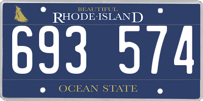 RI license plate 693574
