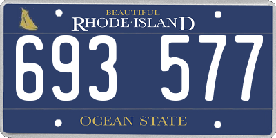 RI license plate 693577