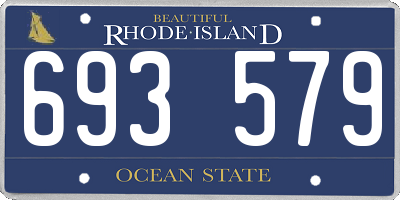 RI license plate 693579