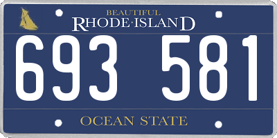 RI license plate 693581