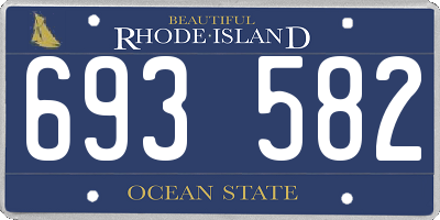 RI license plate 693582