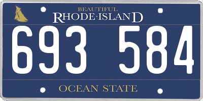 RI license plate 693584