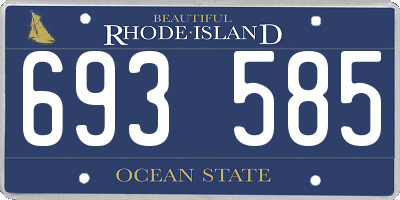 RI license plate 693585