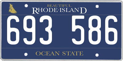 RI license plate 693586