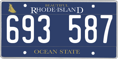 RI license plate 693587
