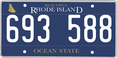 RI license plate 693588