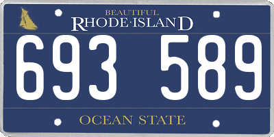 RI license plate 693589