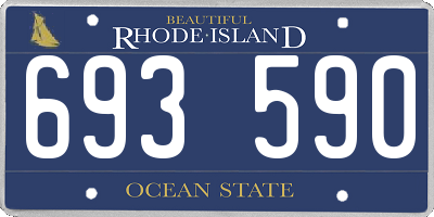 RI license plate 693590