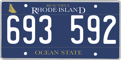 RI license plate 693592