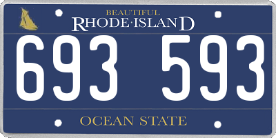 RI license plate 693593