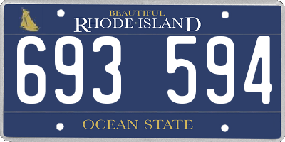 RI license plate 693594