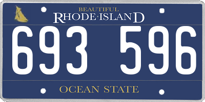 RI license plate 693596