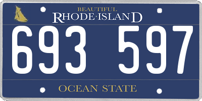 RI license plate 693597