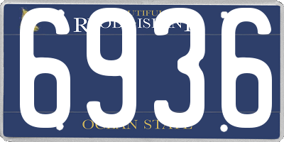 RI license plate 6936