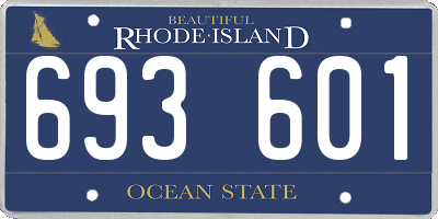 RI license plate 693601