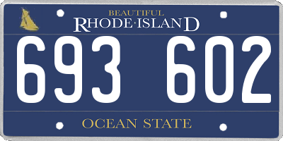 RI license plate 693602