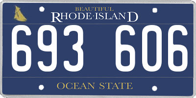 RI license plate 693606