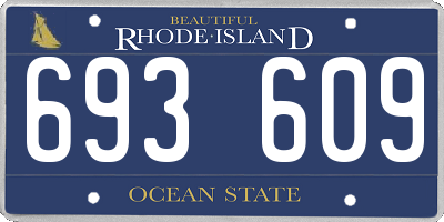 RI license plate 693609