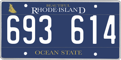 RI license plate 693614