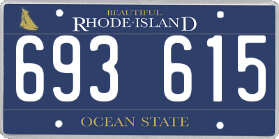 RI license plate 693615