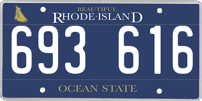 RI license plate 693616