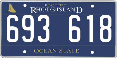 RI license plate 693618