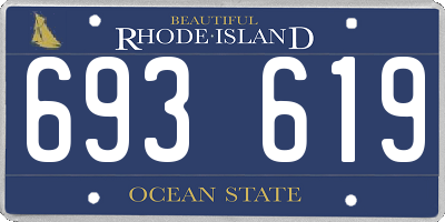 RI license plate 693619