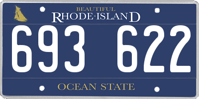 RI license plate 693622